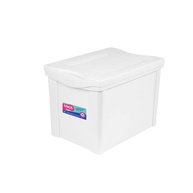 Caixa Organizadora Plástica Alta 13,5L - Branca Radical com Tampão Click - imagem 1