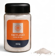 Flor de Sal Netuno 300g Tempero Premium Artesanal Alta Gastronomia Saldavel Rico Minerais Marinho Finalização Pratos - imagem 1