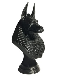 Estátua Decorativa de Anubis - Deidade Egípcia em Preto Fosco para Altar e Decoração Temática - imagem 3