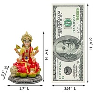 Estátua da Deusa Lakshmi 9cm - Estatueta Hindu para Decoração de Templo, Escritório e Altar - imagem 4