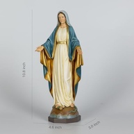 Estátua de Nossa Senhora da Graça Católica - 27,4 cm - Decoração Religiosa para Casa e Altar - imagem 4