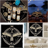 Pano de Altar Sagrado com Coruja Dourada - Tecido 100% Algodão para Wicca, Tarot e Práticas Espirituais - imagem 5