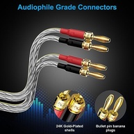 Mygatti: Cabos de Alto-Falante 16/2 Planos com Plug Banana Dourado 3m - Som Imersivo e Instalação Discreta - imagem 3