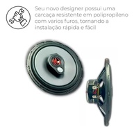 Kit Som Automotivo Bomber BBR 250Wrms: Alto Falantes Triaxiais 6x9" e 6" para Som Imersivo - imagem 4