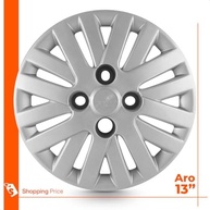 Kit 4 Calotas Gol Voyage Saveiro G4 Aro 13 Prata Cubo Alto Grid - Renove Seu Carro! - imagem 4
