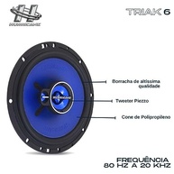 Kit 2 Pares de Alto Falantes Hurricane: Triaxial 6" 50W RMS + Quadriaxial 6x9" 90W RMS - Som Potente para Seu Carro! - imagem 4