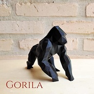 Gorila 10cm Altura - Estatueta 3D Preta para Decoração e Ambientes Modernos - imagem 3