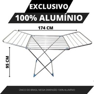 Varal de Chão Gigante: 174cm em Alumínio! - imagem 2