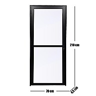 Porta Veneza 210x70 Esquerda: Elegância e Durabilidade em Alumínio - imagem 2