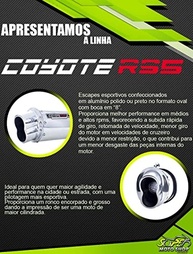Escape Coyote RS5 Boca 8 Oval Alumínio Preto para CG 150 Titan/Fan/Start (2014/2015) e CG 160 Fan/Start (até 2017) - imagem 3
