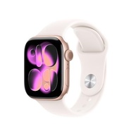 Apple Watch Series 11 GPS 42mm Alumínio Rosa-Dourado com Bracelete Rosa Leve - M/G - imagem 2