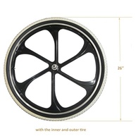 Roda Traseira CDHPOWER 66cm Liga de Alumínio Preta - Ideal para Bicicletas e Motorizadas - imagem 3