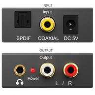 DAC 192KHz Digital to Analog Audio Converter, Aluminum Signal Converter Optical to RCA Converter with Optical Coaxial Cable, Toslink Optical to 3.5mm Adapter for PS4 HD DVD Home Cinema Systems - imagem 3