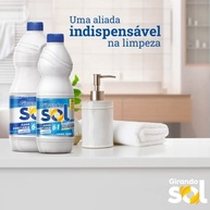 Girando Sol Água Sanitária Branca Classic 2L - Alvejante Potente com Cloro Ativo - imagem 3