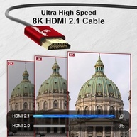 Cabo HDMI 8K 2.1 48Gbps Alvin's Cables: Ultra Fino, 60Hz/120Hz para Câmeras e Monitores Profissionais - imagem 4
