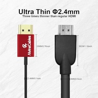 Cabo HDMI 8K 2.1 48Gbps Alvin's Cables: Ultra Fino, 60Hz/120Hz para Câmeras e Monitores Profissionais - imagem 3