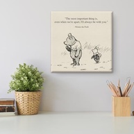 Arte de Parede Ursinho Pooh Retrô - Quadro Decorativo com Citação I'll Always Be with You - 20x20 cm - imagem 5