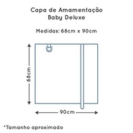 Capa de Amamentação Baby Deluxe Azul Poá - Tecido Premium com Ventilação e Alça Ajustável - imagem 3