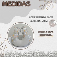 Almofada de Amamentação Safari Cinza - Conforto Ergonômico para Mãe e Bebê - imagem 3