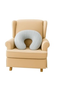 Almofada de Amamentação em Tricot Macia e Ergonômica - Conforto Total para Mãe e Bebê (Areia) - imagem 2