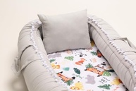 Kit Almofada de Amamentação + Ninho Berço Redutor Bebê Safari - Conforto e Segurança em Um Só Conjunto - imagem 5