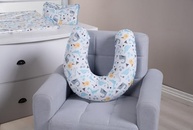 Almofada de Amamentação Grande em 100% Algodão com Estampa Dino Azul - Conforto e Estilo para Mães Modernas - imagem 3