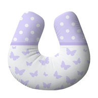 Almofada de Amamentação Estampada Borboleta Lilás Aquarela em Malha Premium - imagem 1