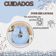 Almofada de Amamentação Estrela Lua Azul - Conforto Ergonômico para Mãe e Bebê - imagem 5