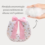 Almofada de Amamentação Confortável com Pompom e Zíper - Design Fox para Bebês - imagem 5