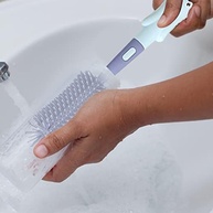Escova de Limpeza Multifuncional para Mamadeiras e Acessórios de Amamentação - Silicone Seguro com Suporte - imagem 4