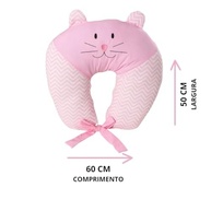 Almofada de Amamentação com Orelhas e Laço Ajustável - Conforto e Estilo para Mães Modernas - imagem 3
