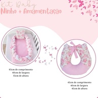 Almofada de Amamentação com Ninho Redutor Floral Elizabeth - Conforto e Segurança para Bebês - imagem 3