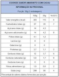 Vitalin Cookies Amaranto Com Cacau 30G - imagem 2
