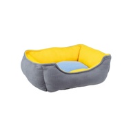Mor - Cama Retangular Azul e Amarela para Casal com Design Moderno - imagem 1