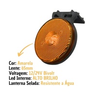 Lanterna Lateral LED Caminhão: Kit 10 Amarelas - imagem 2