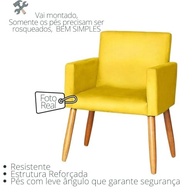 Kit 2 Poltronas Amarelas Decorativas | Conforto e Estilo para Sala, Escritório e Recepção - imagem 4