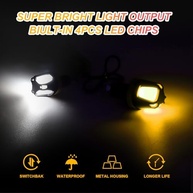 Luz de Guidão para Moto LED Amarela/Vermelha - Segurança e Estilo 16-18mm - imagem 3