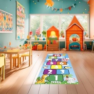 Adesivo de Chão Amarelinha Safari 2m x 0,73cm - Estimule Brincadeiras Educativas - imagem 3