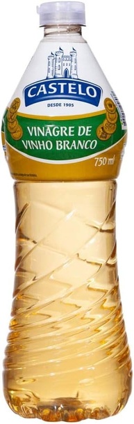Castelo Alimentos Vinagre de Vinho, 750ml,Pequeno, amarelo - imagem 1