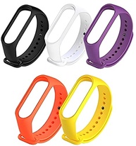 Kit 5 Pulseiras NSmart para Mi Band 3/4 - Cores Vibrantes e Estilo! (Preto, Branco, Roxo, Laranja, Amarelo) - imagem 2