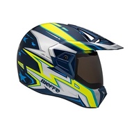Capacete Moto Bieffe 3 Sport AZV50 Jean Azevedo - Segurança e Estilo Azul e Amarelo - imagem 2