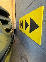 Protetor de Parede Garagem EVA 100x30cm Amarelo/Preto: Proteção Essencial para Seu Carro! - imagem 1