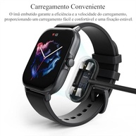 Cabo Carregador Magnético HAOZHI para Amazfit GTS 4/3, GTR 4/3 Pro, T-Rex 2/Ultra - Carregamento Rápido e Seguro - imagem 3