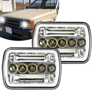 Faróis LED 5x7 7x6 para Mazda B2000/B2200/B2600 (86-93) - 800% Mais Brilho, DRL Âmbar e Branco - imagem 1
