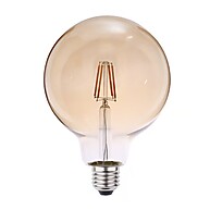 Lâmpada LED Filamento G125 4W E27 Bivolt: Estilo Retrô com Luz Âmbar - imagem 2