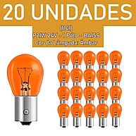 Lâmpadas Caminhão 24V: Kit 20 P21W Âmbar - imagem 2