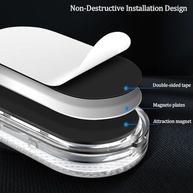 Kit 2 Luzes LED para Carro: Iluminação Ambiente Recarregável USB Branca e Portátil - imagem 3