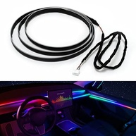 Fita de LED Dreamcolor 35,5cm para Interior de Carro com Controle Master - Iluminação Ambiente Moderna - imagem 2