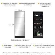 Sapateira com Espelho 1 Porta Jade Plus - Organize seu Ambiente com Estilo - imagem 3