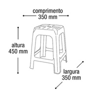 Banqueta Preta 45cm Arqplast - Conforto e Estilo para Qualquer Ambiente - imagem 3